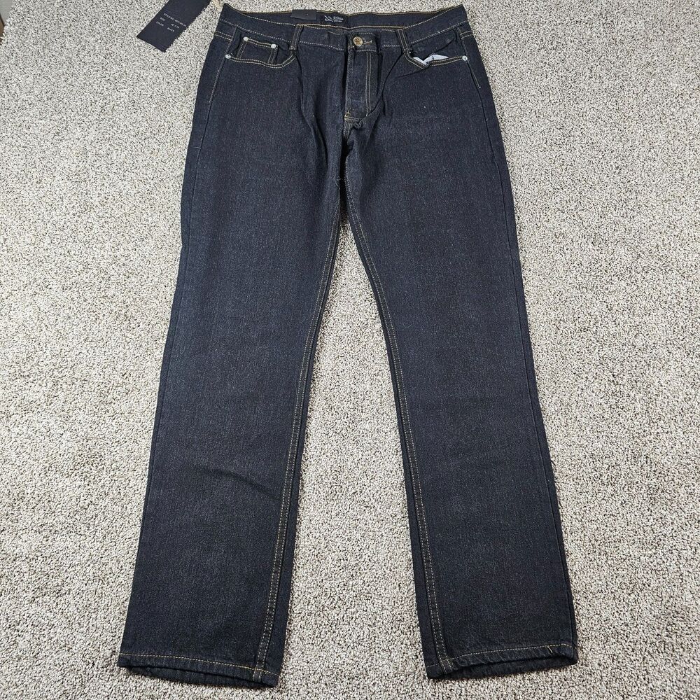 Xelement Jeans Mens 39x34 Black Straight Motorcycle Gear Biker Grunge Workwear